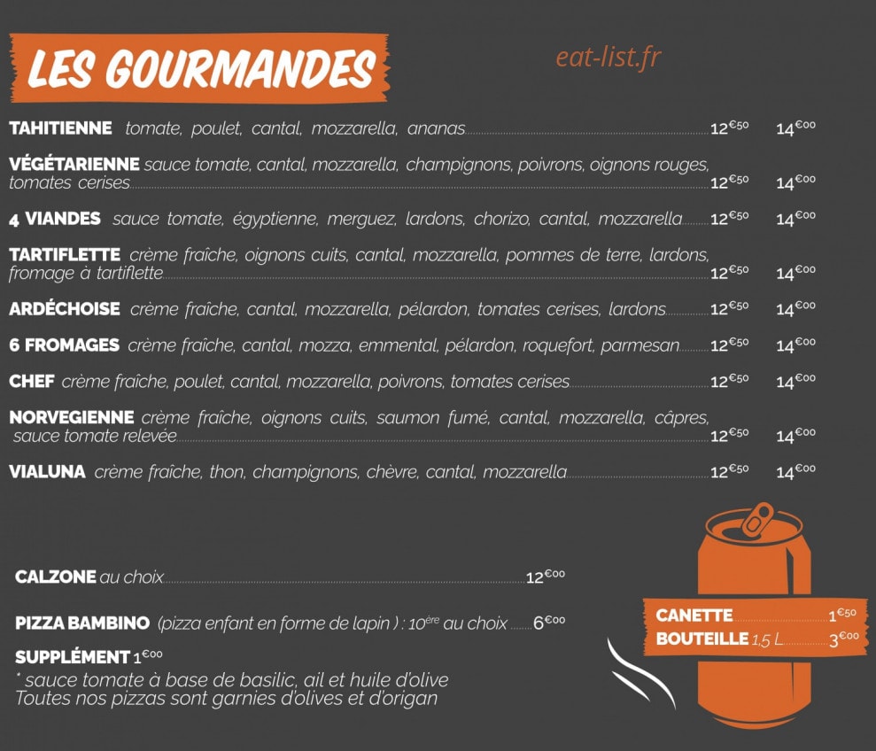 Pizza Albert fils — carte page 3