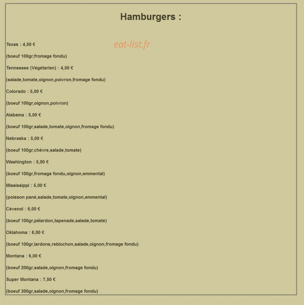 Resto Le 613 — carte page 6