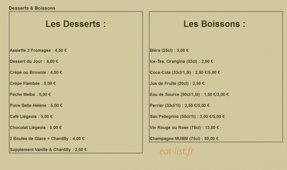 Resto Le 613 — carte page 4