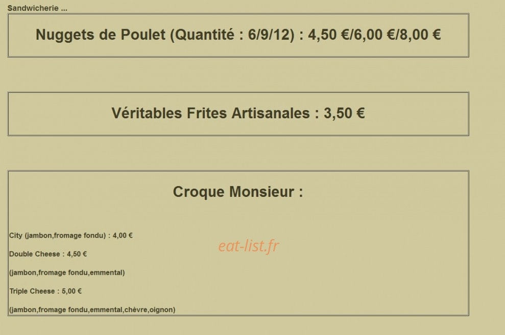 Resto Le 613 — carte page 5