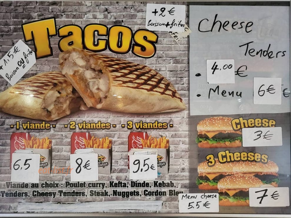 Peke burger — carte page 1
