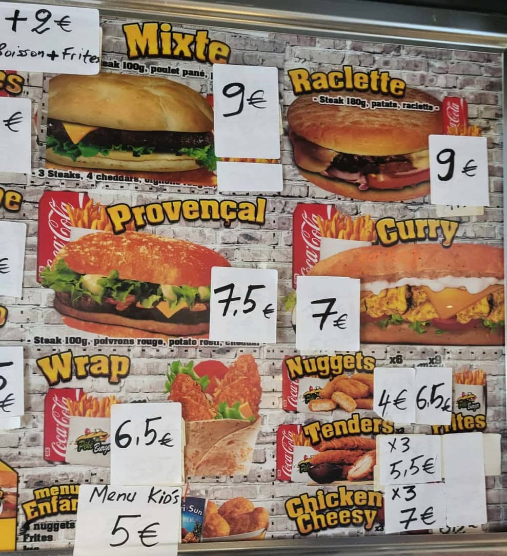Peke burger — carte page 3