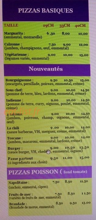 Pizz'a Gimario — carte page 2