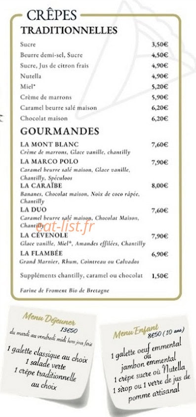 La crêpe celtique — carte page 1
