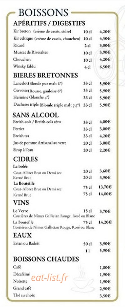 La crêpe celtique — carte page 3