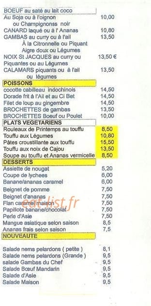 Le Mandarin — carte page 3