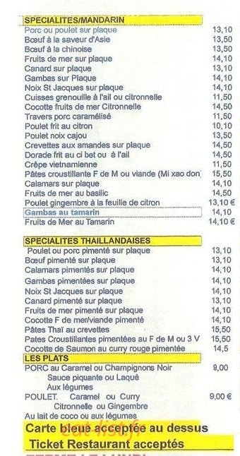 Le Mandarin — carte page 2