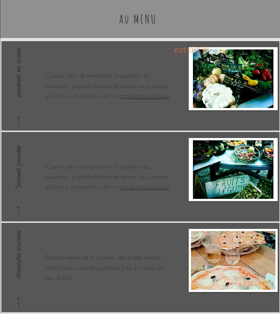 La Guinguette — carte page 1