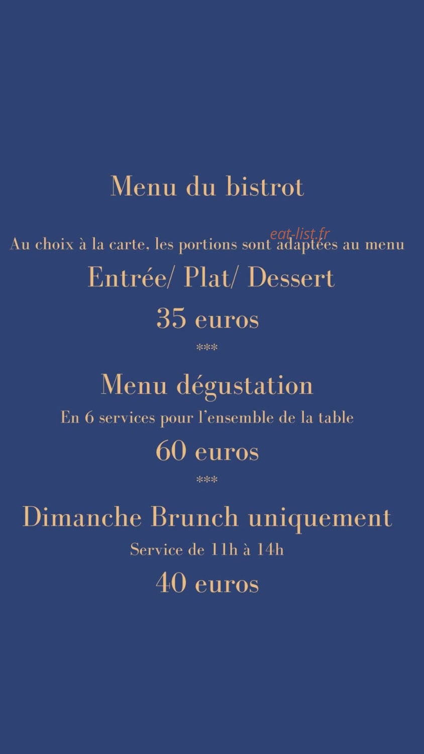 Le bistrot de Jules — carte page 2