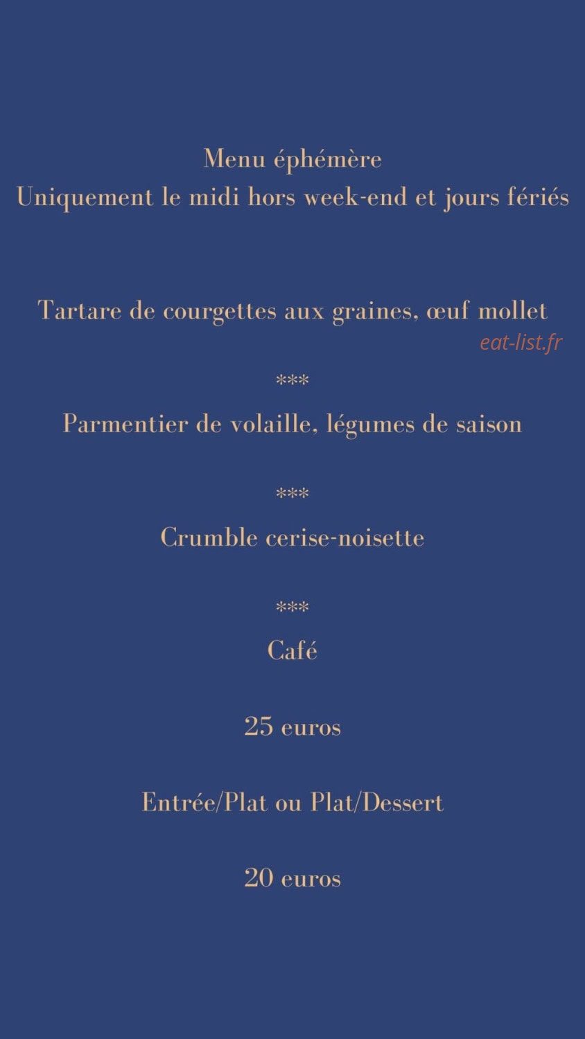 Le bistrot de Jules — carte page 3