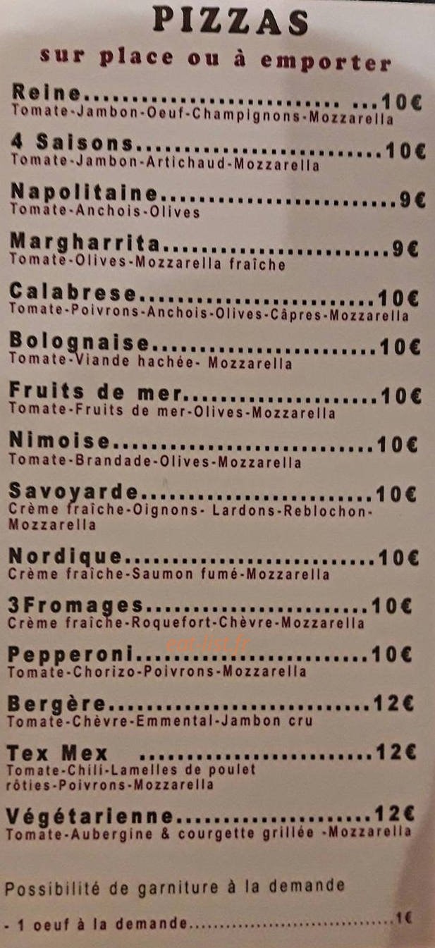 Le Café du Pont — carte page 1