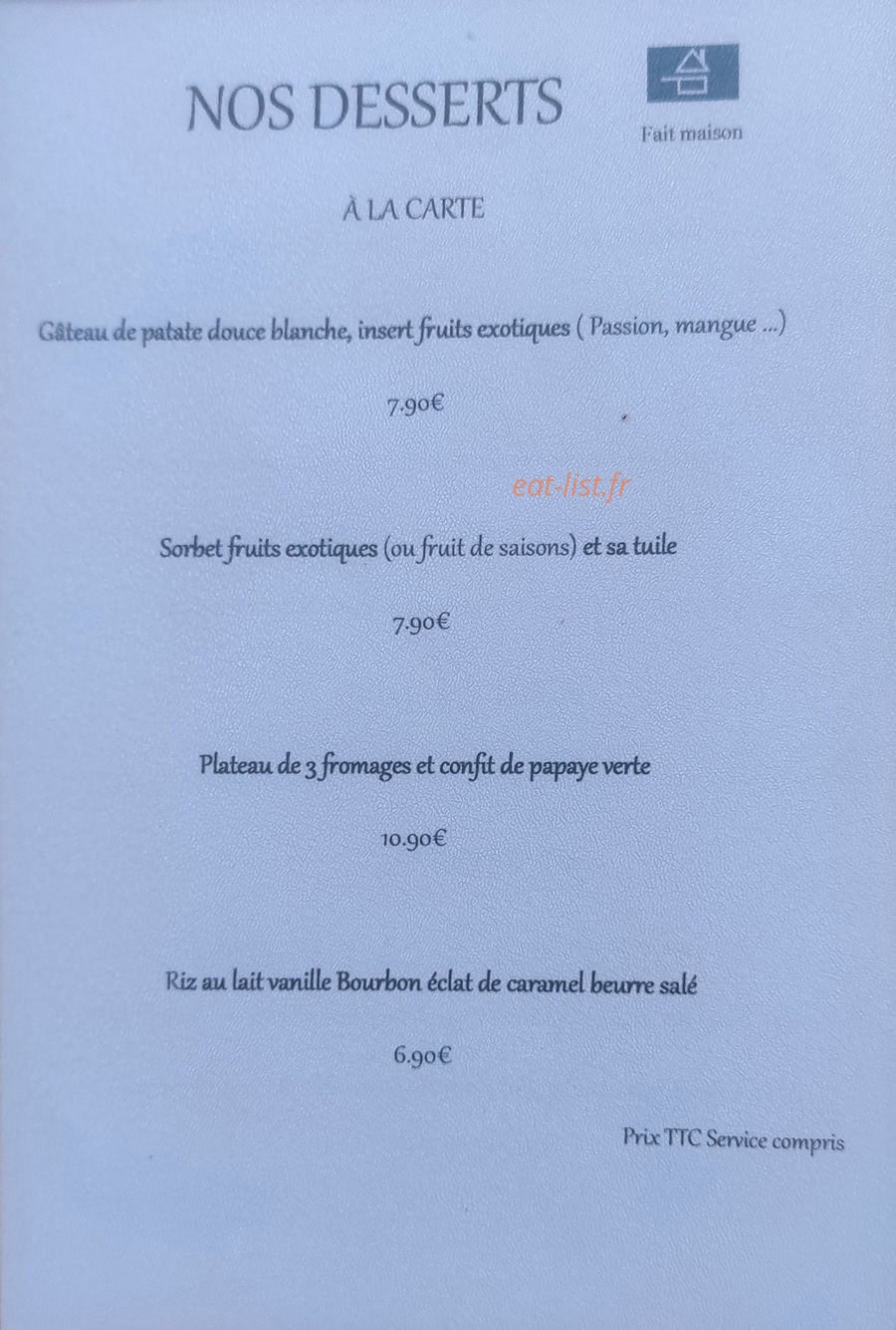 La Réunion des Saveurs — carte page 3