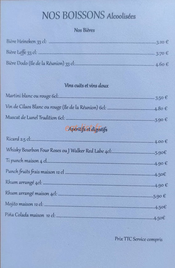 La Réunion des Saveurs — carte page 6