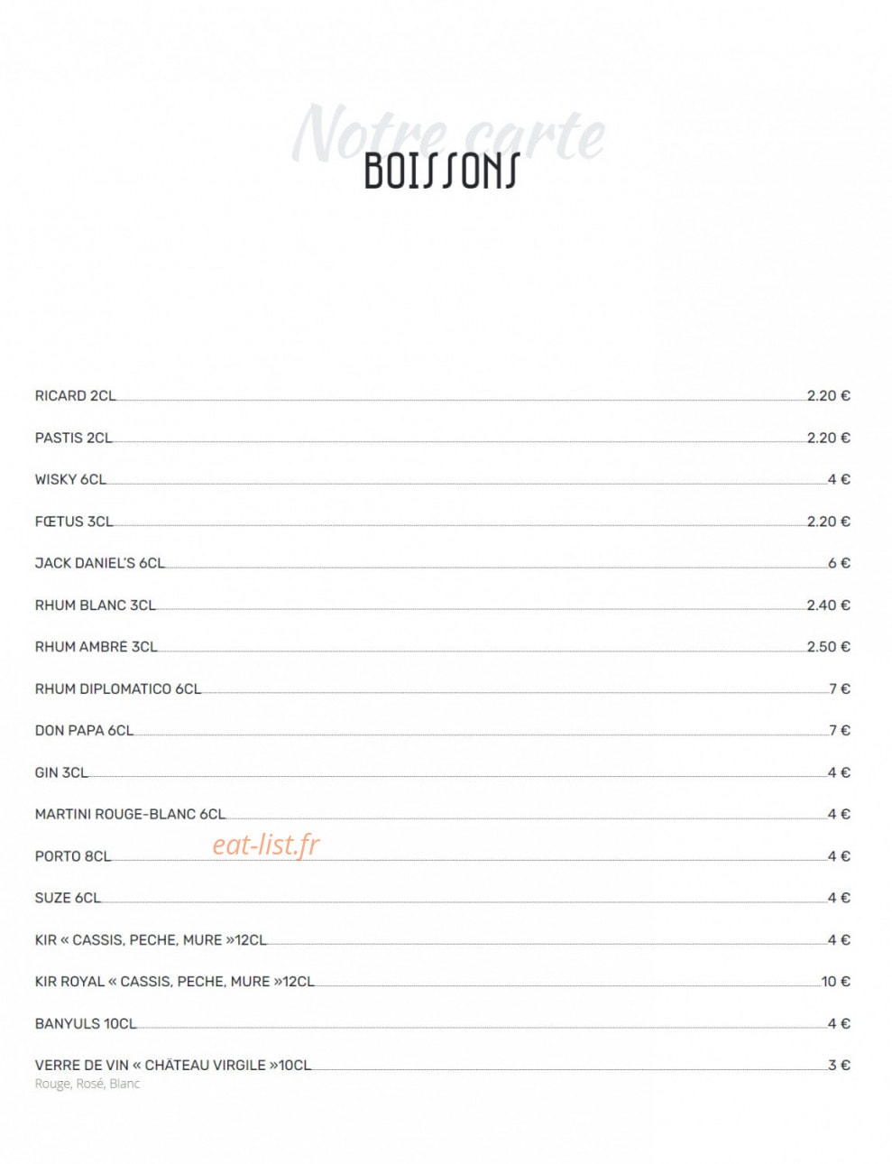 Le Cartel — carte page 5