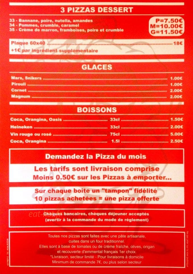 Pizza Nico — carte page 2