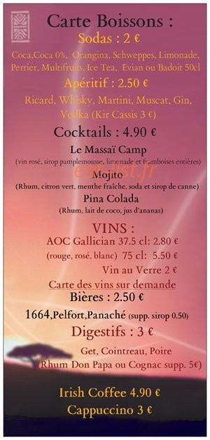 Sandrine & Co — carte page 2