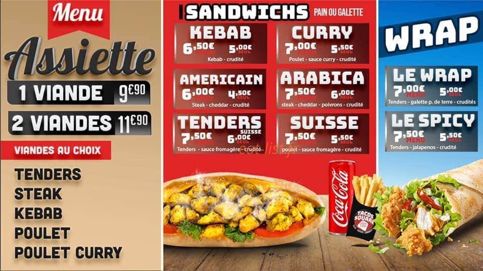 Tacos Square — carte page 3