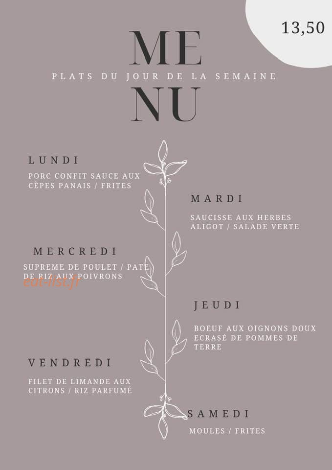 Café du jardin — carte page 1