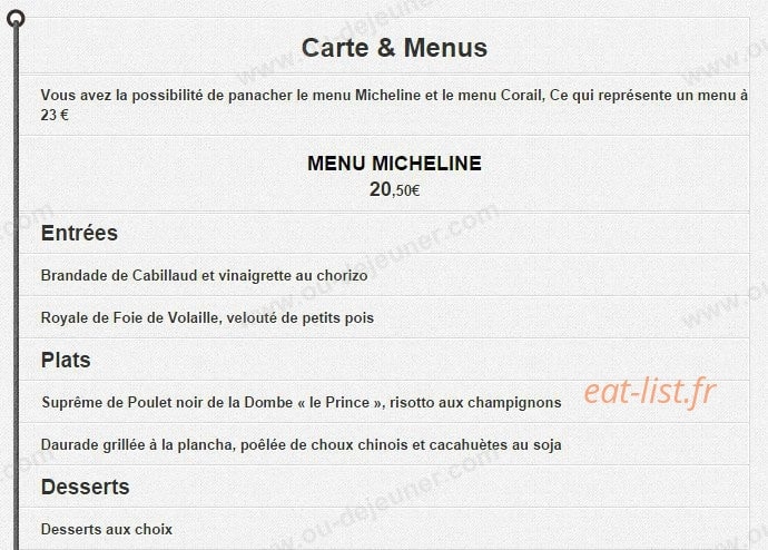 Restaurant  l'ancienne Gare — carte page 1