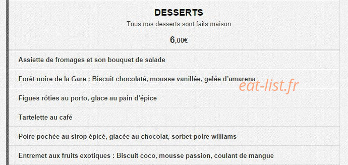Restaurant  l'ancienne Gare — carte page 2