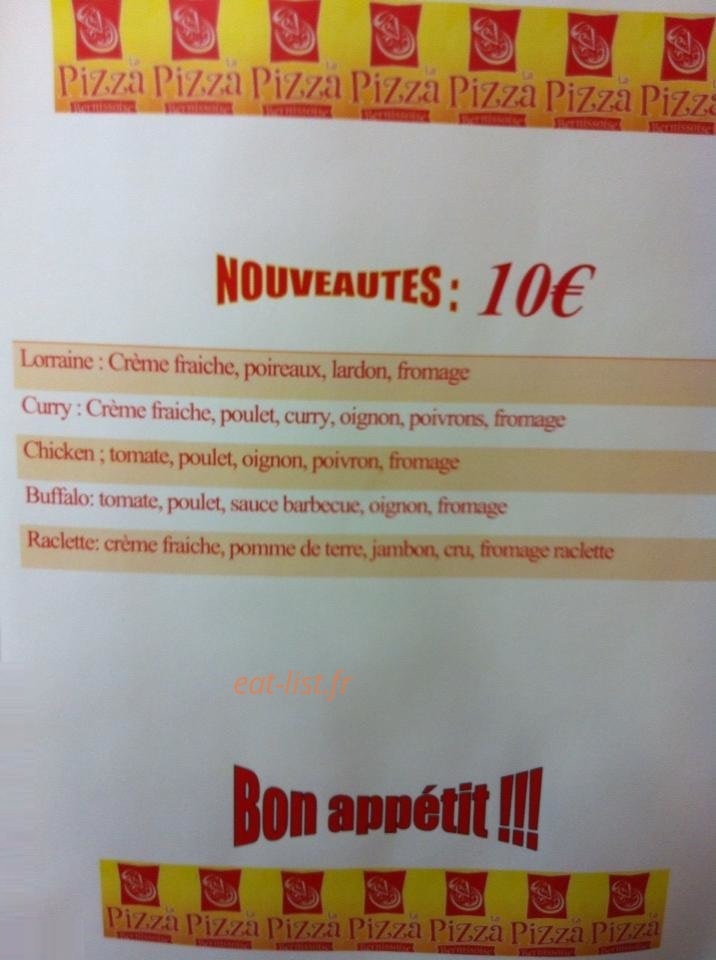 La Pizza Bernissoise — carte page 3