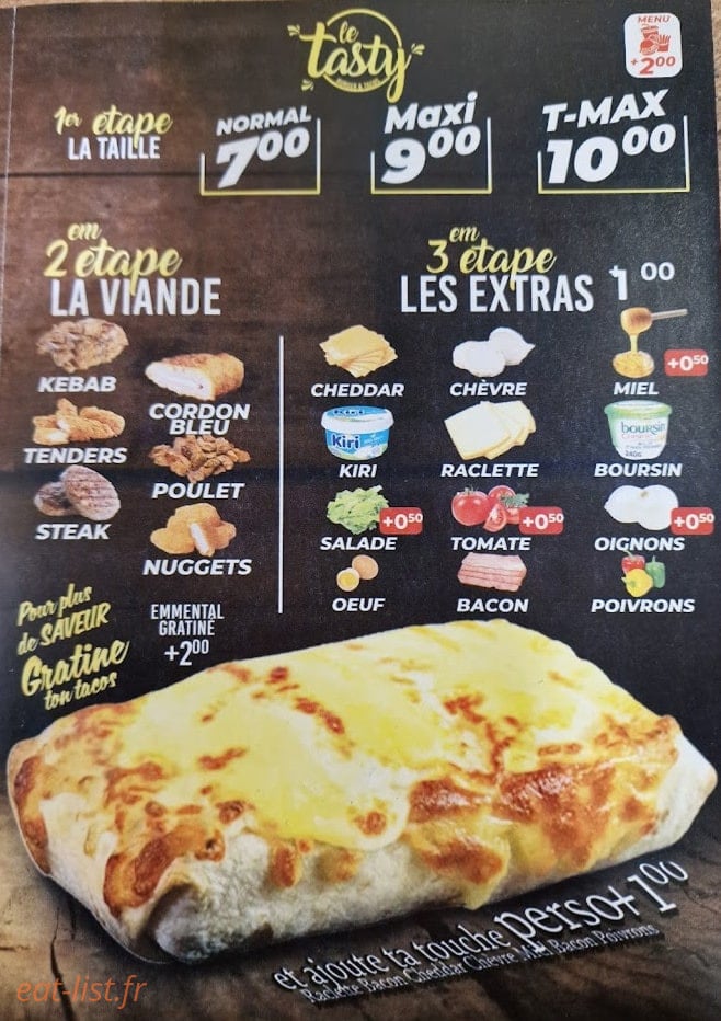 The Tasty — carte page 3