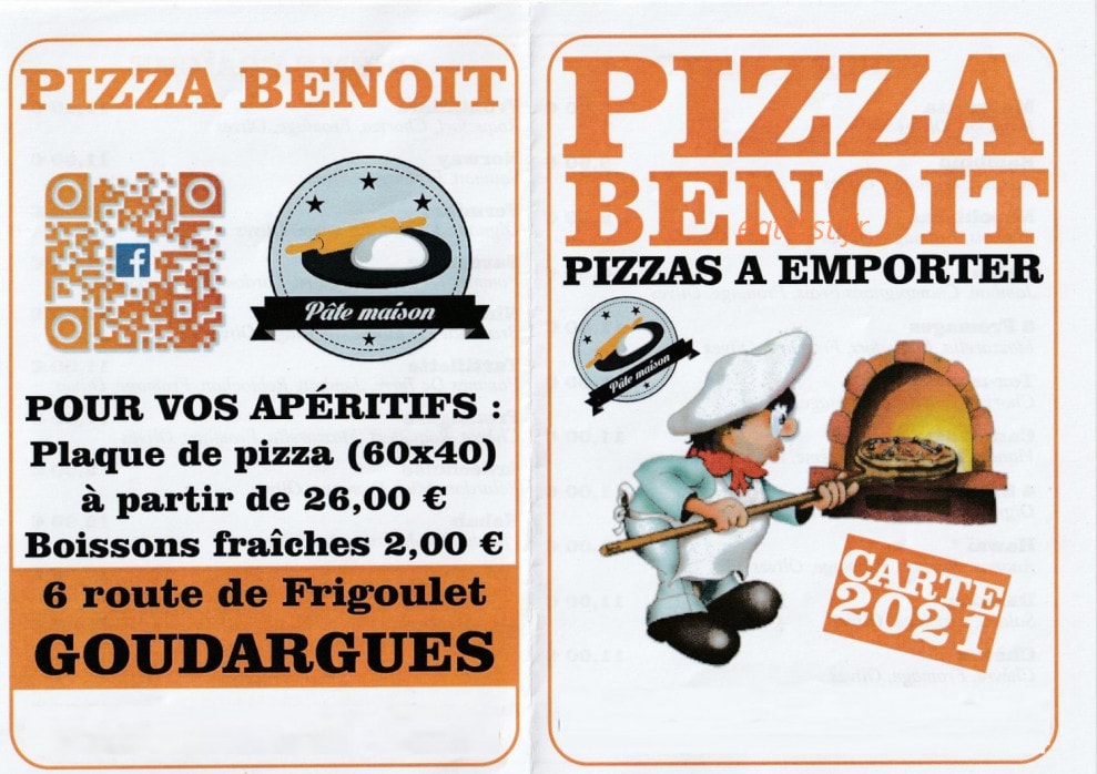 Pizza Benoît — carte page 1