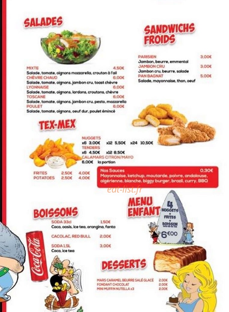 Tovana Pizza — carte page 3