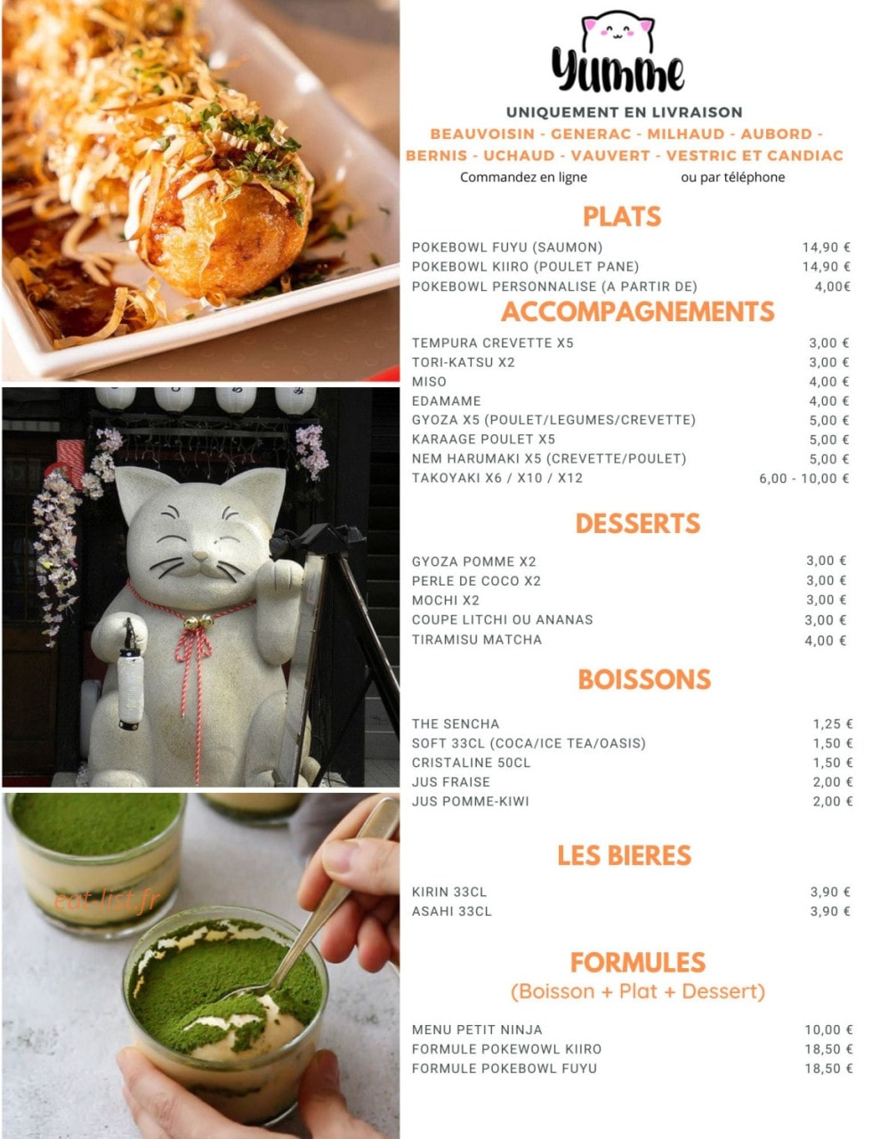 Yumme — carte page 1