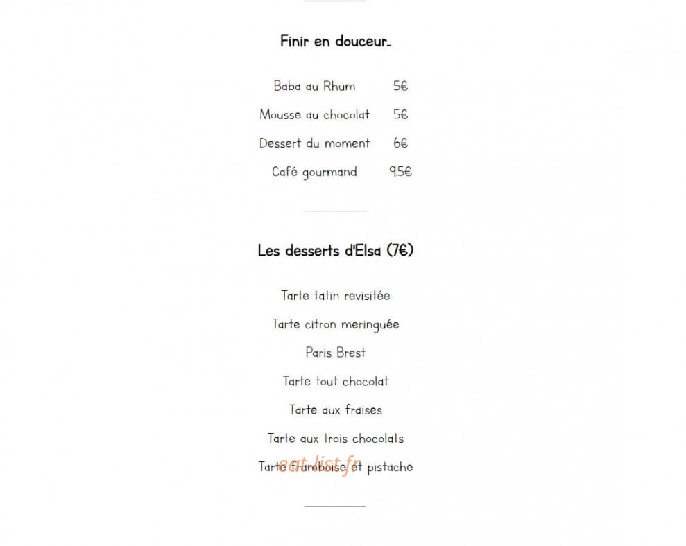 Chez Mamé et Papé — carte page 3