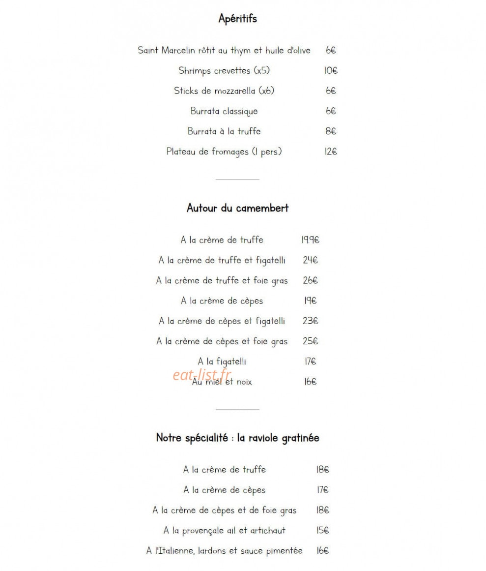 Chez Mamé et Papé — carte page 1