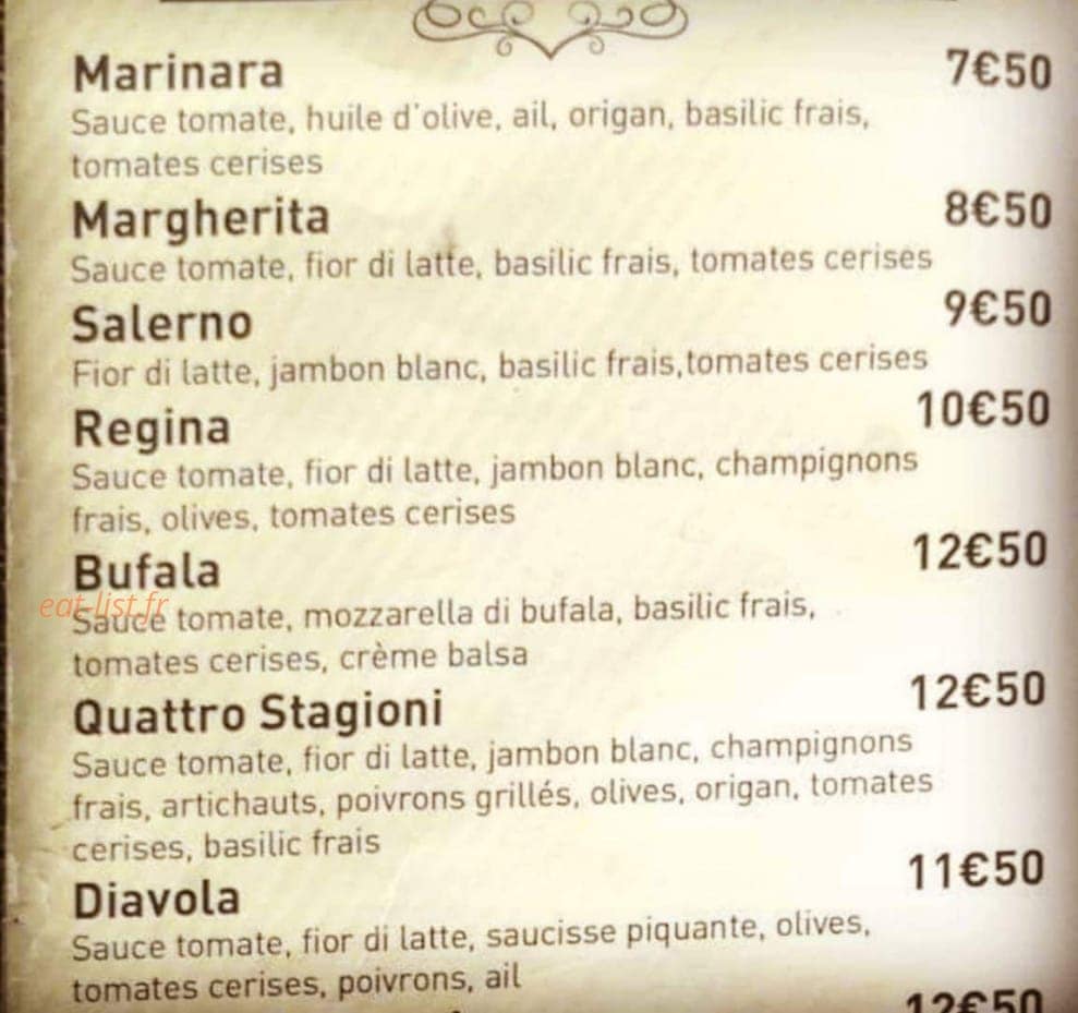 Dolce Vita Pizza — carte page 2
