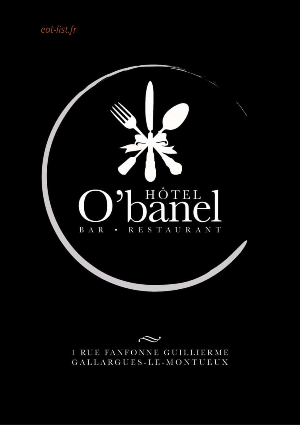 carte et menu Hôtel O'BanelGallargues le Montueux