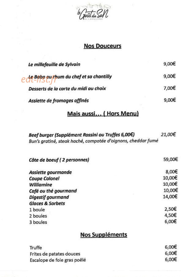 Le Goût du Son — carte page 4