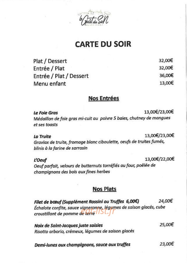 Le Goût du Son — carte page 3