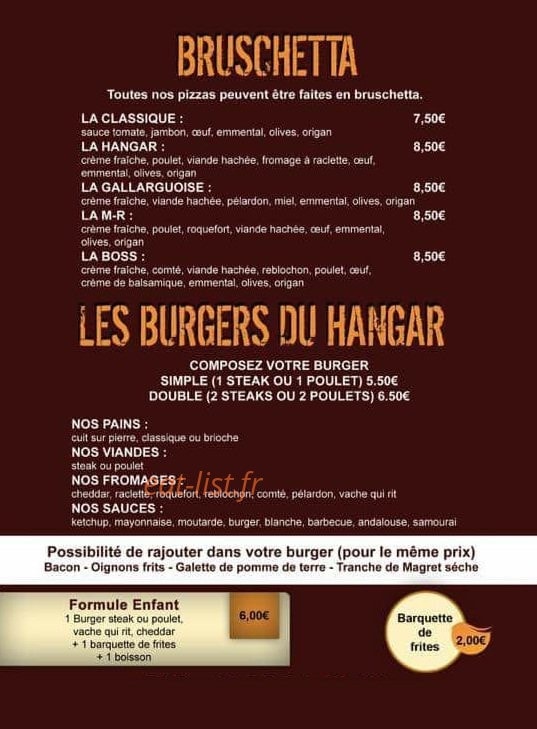 Le Hangar — carte page 1