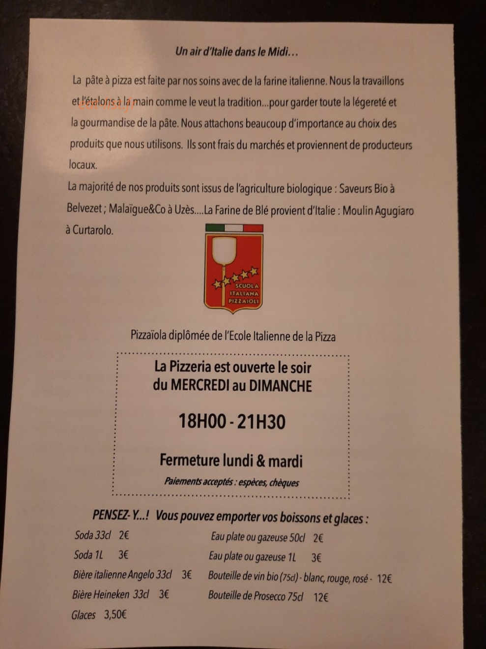 La Petite Tomate — carte page 4