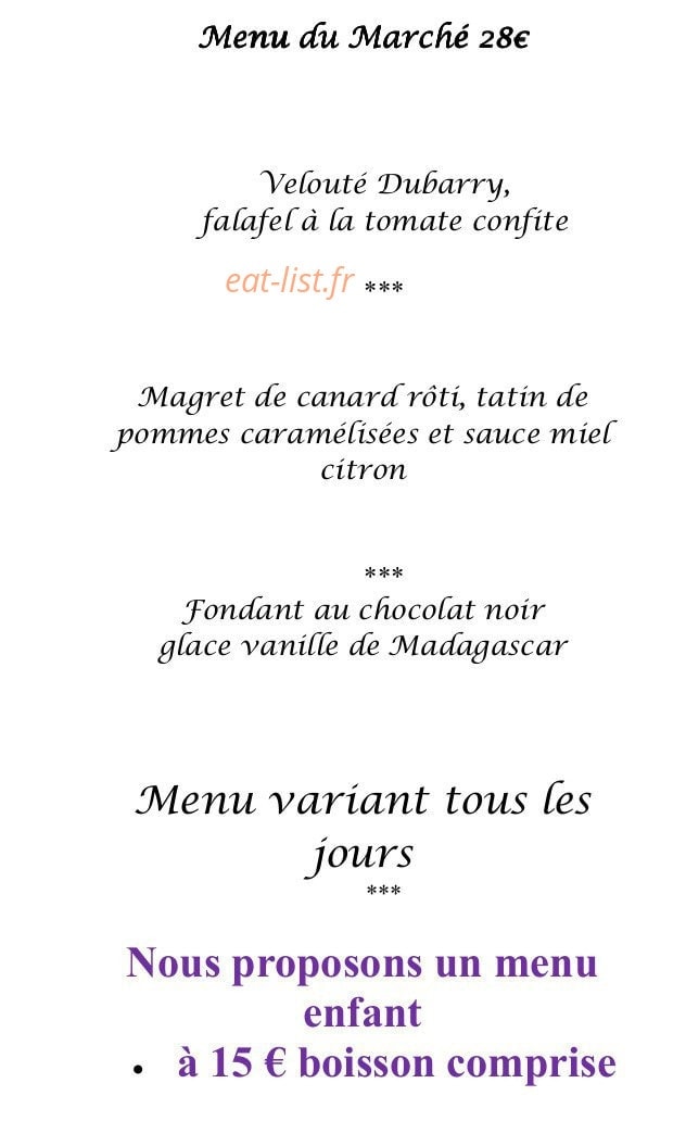 Le Clos de Pradines — carte page 1