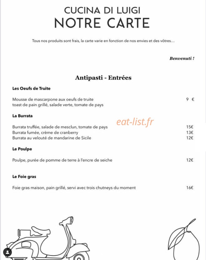 Cucina di Luigi — carte page 2