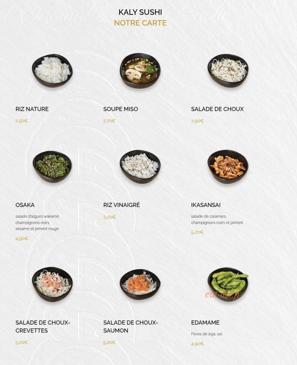 Kaly Sushi — carte page 4