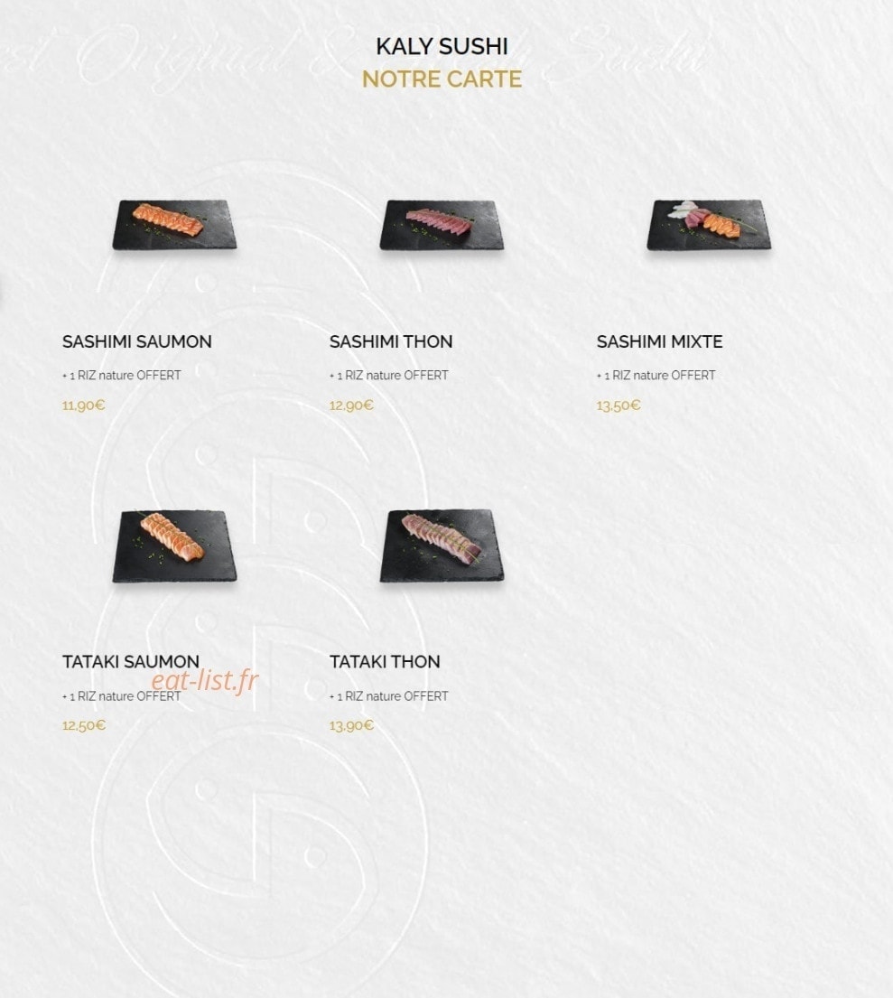 Kaly Sushi — carte page 8