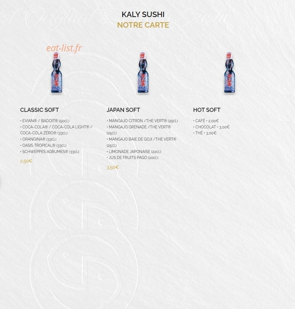 Kaly Sushi — carte page 17