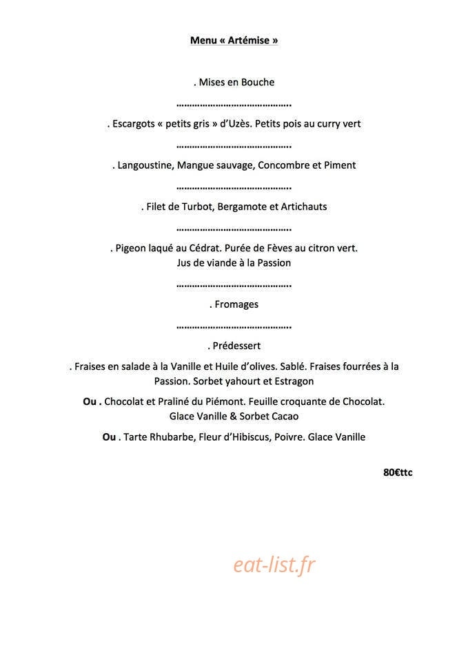 L'Artémise — carte page 1