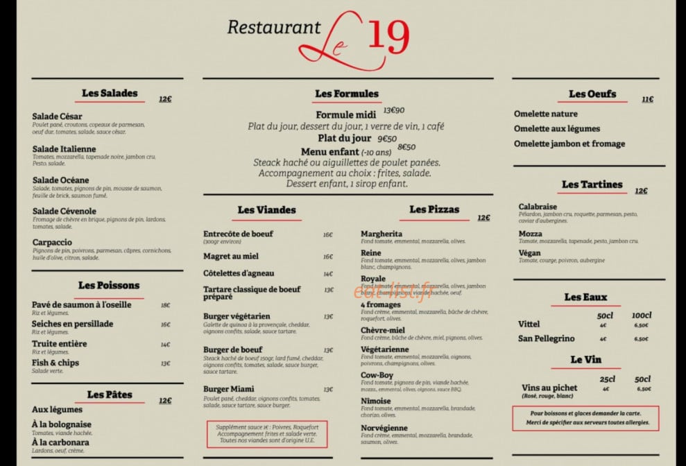 Le 19 — carte page 1