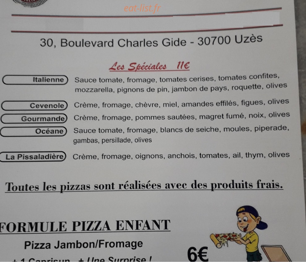 Le Calabrais — carte page 2