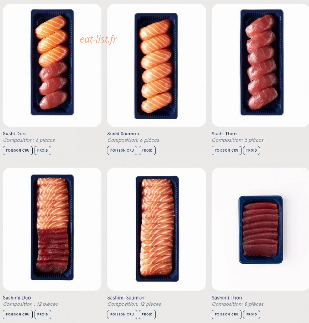 Sushi Daily — carte page 1