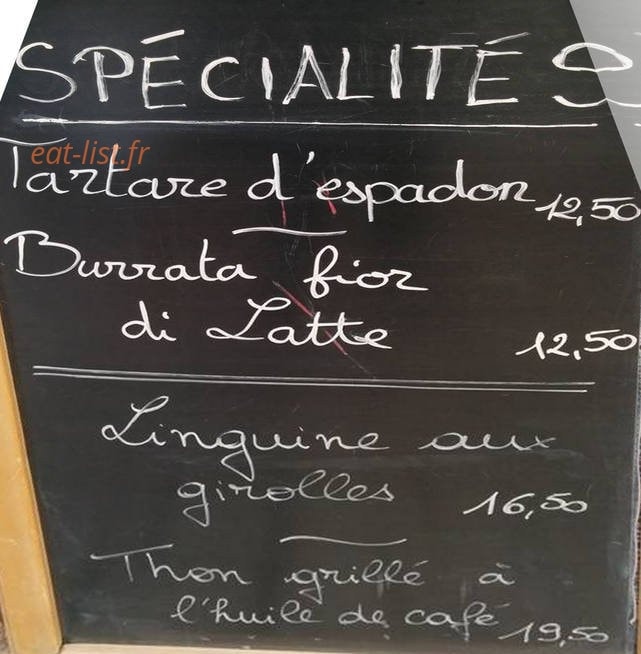 Trattoria Via Curti — carte page 1