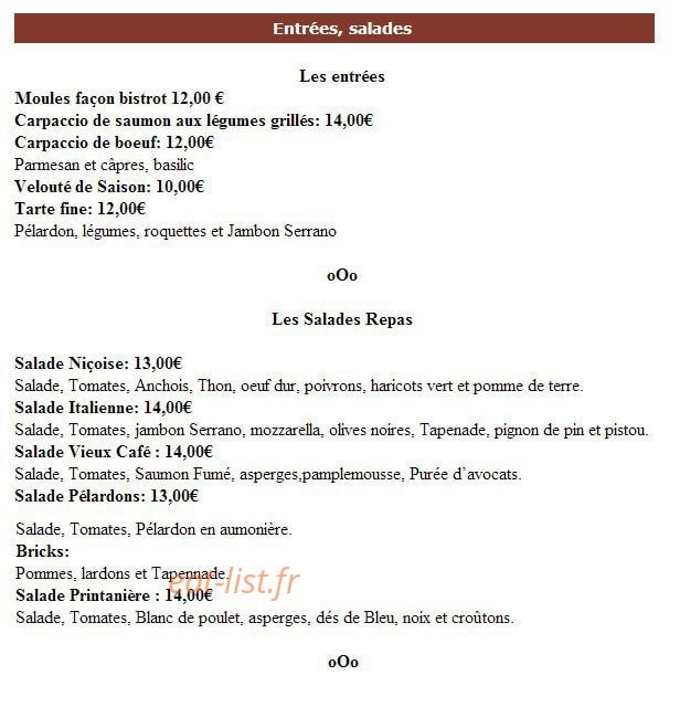 Vieux Café d'Aniathazze — carte page 4