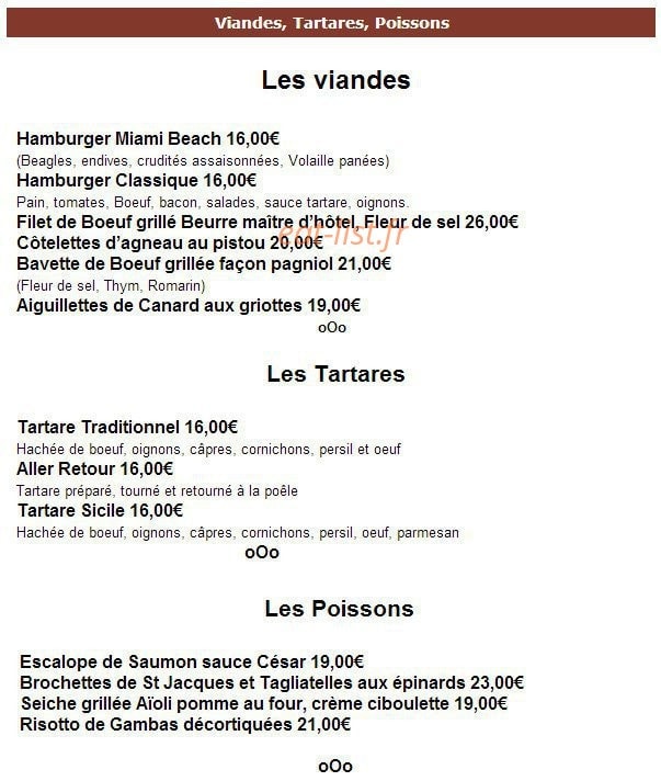 Vieux Café d'Aniathazze — carte page 2