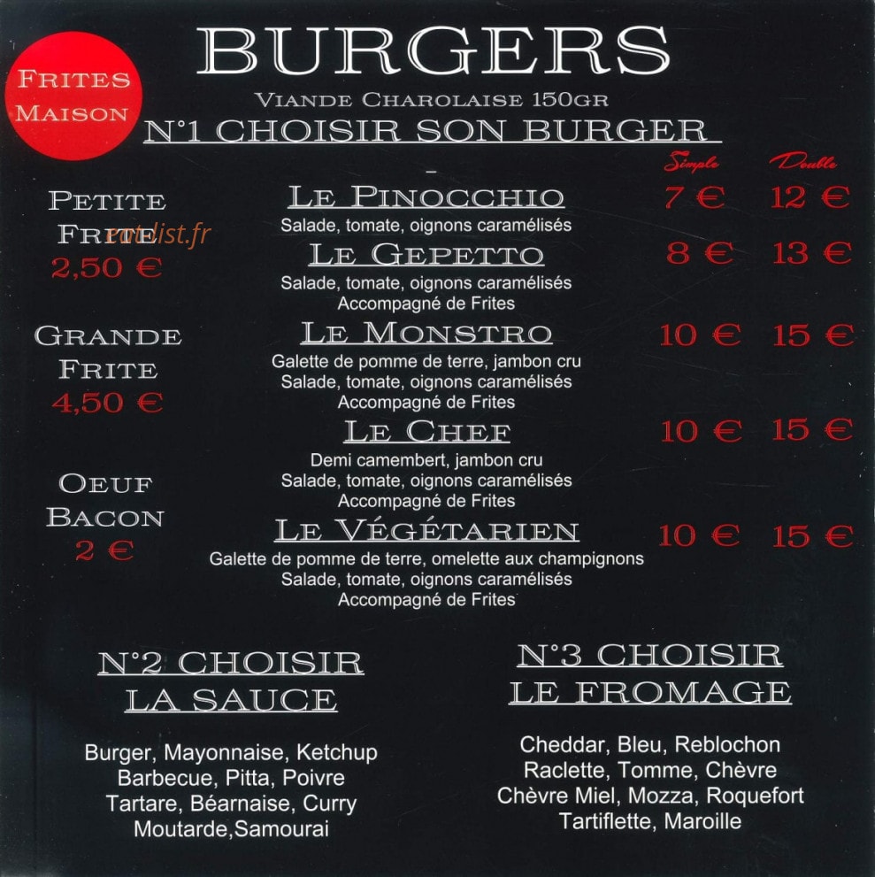 Le Pinocchio — carte page 3